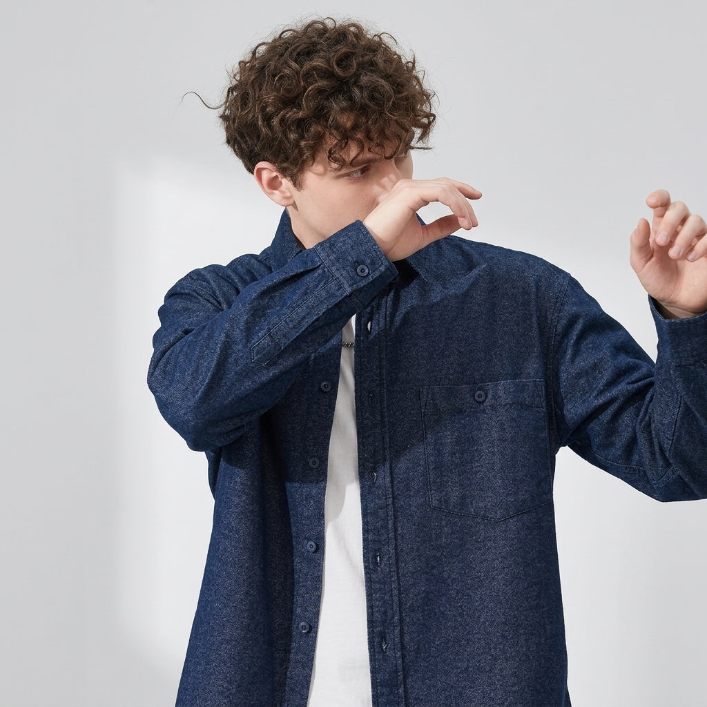 Kyoto UnderOver Shirt in Navy