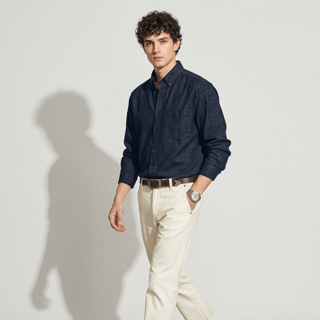 Kyoto UnderOver Shirt in Navy