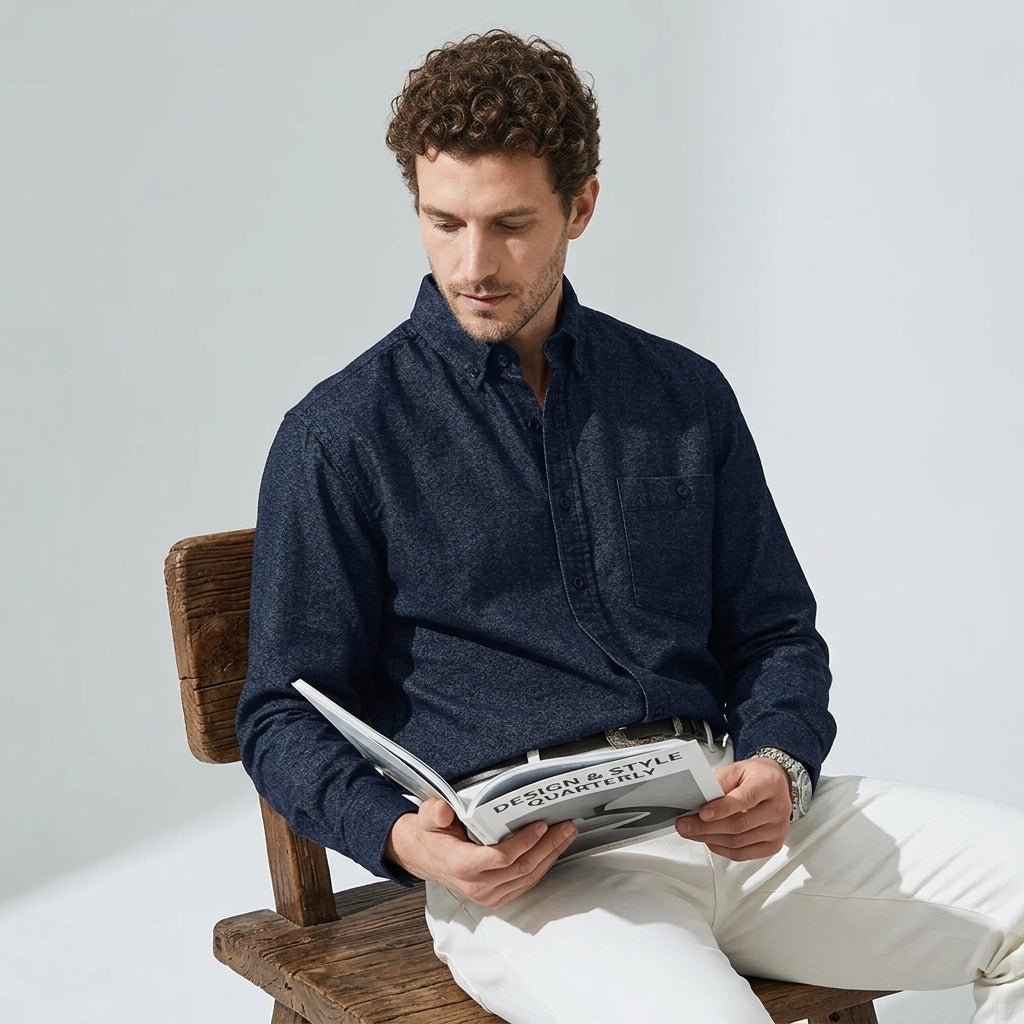 Kyoto UnderOver Shirt in Navy