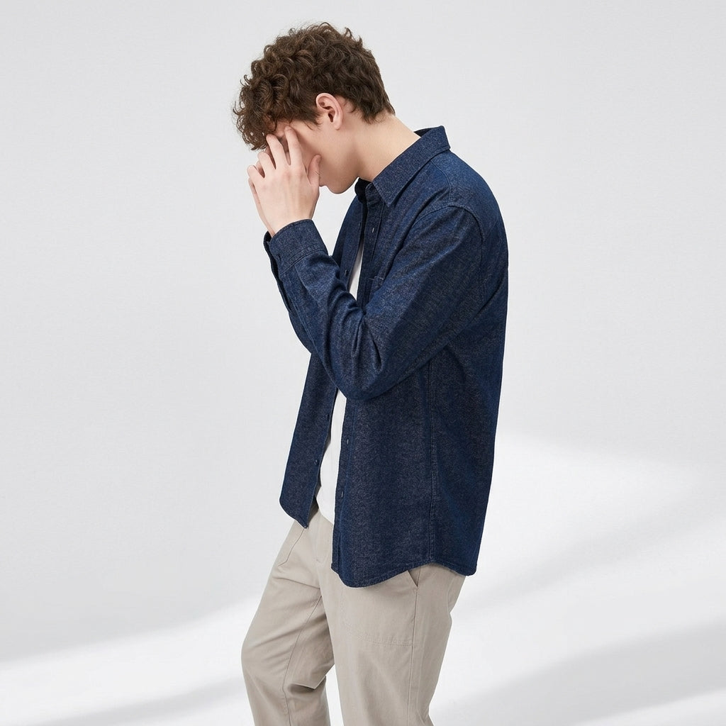 Kyoto UnderOver Shirt in Navy