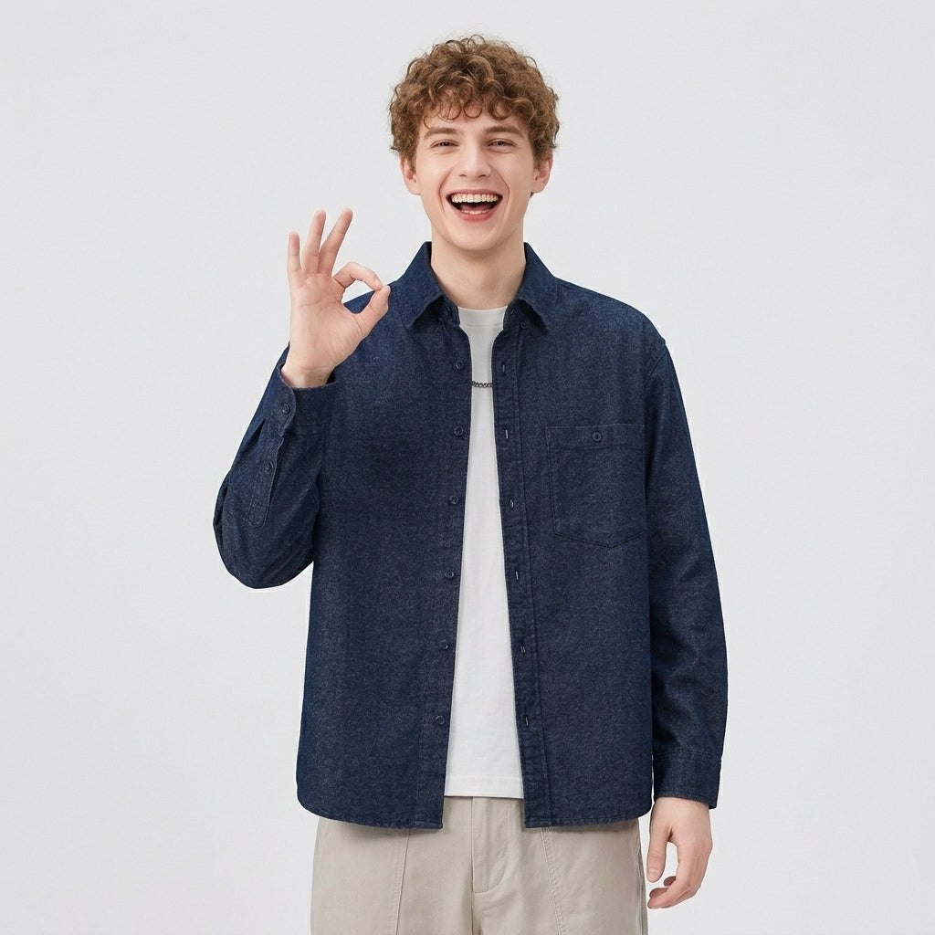 Kyoto UnderOver Shirt in Navy