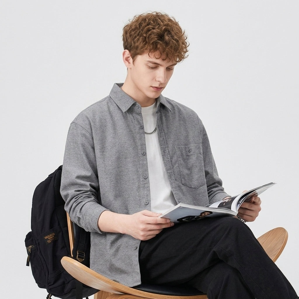 Kyoto UnderOver Shirt in Grey