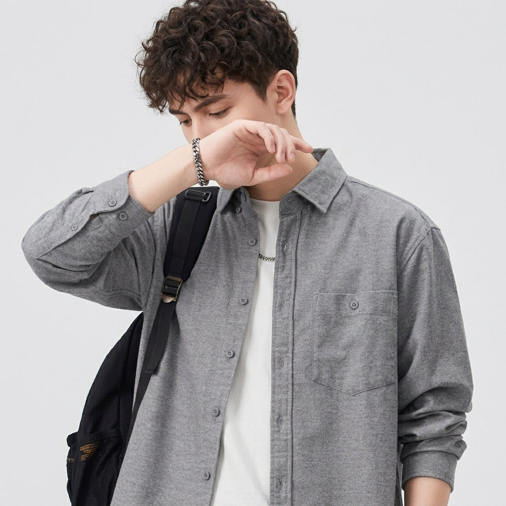 Kyoto UnderOver Shirt in Grey