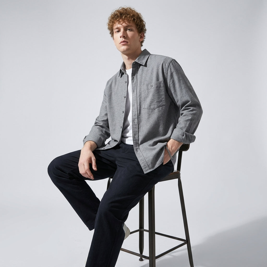 Kyoto UnderOver Shirt in Grey