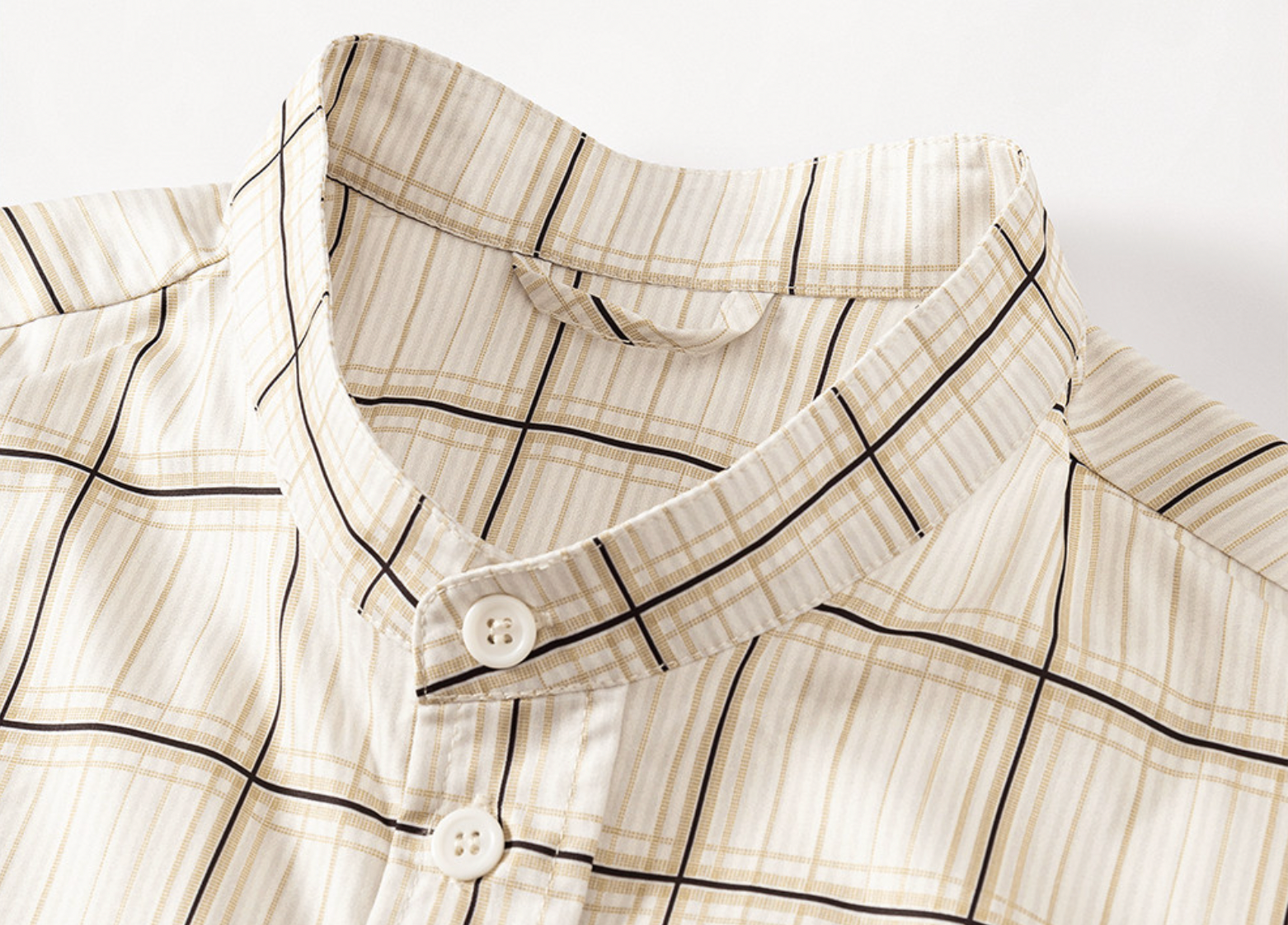 Heritage Plaid Shirt Jacket in Sand Beige