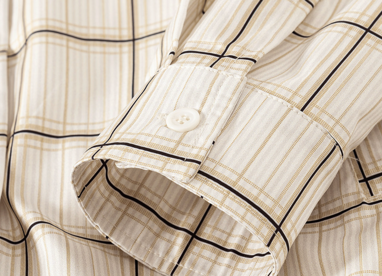 Heritage Plaid Shirt Jacket in Sand Beige
