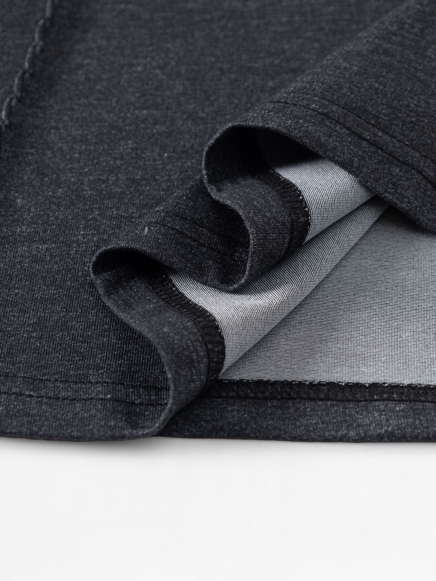 Spun Cotton Tee in Charcoal Grey