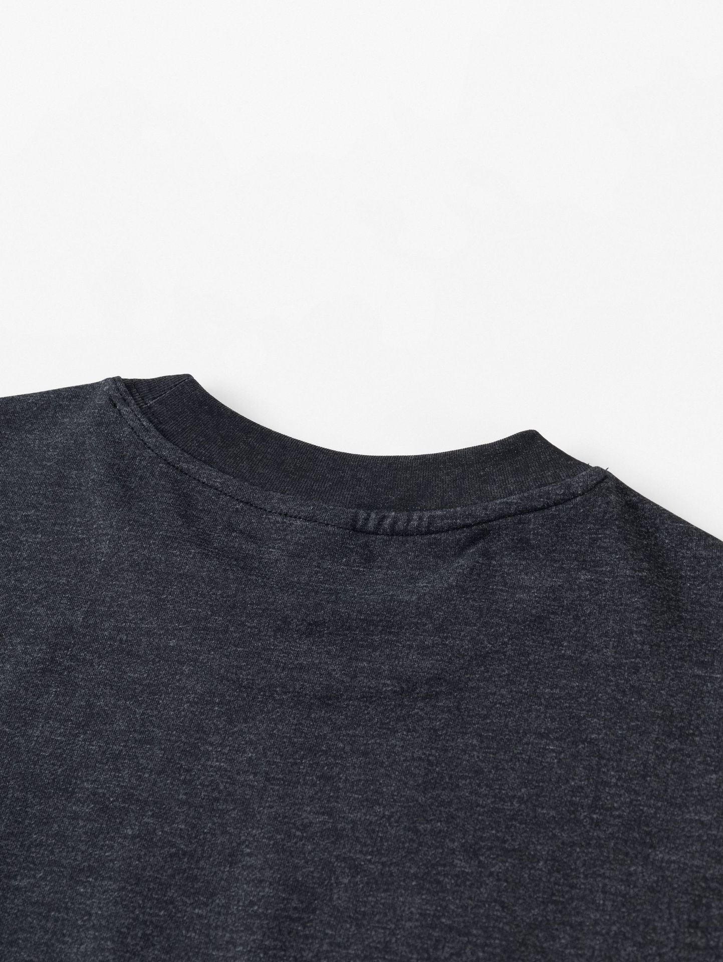 Spun Cotton Tee in Charcoal Grey