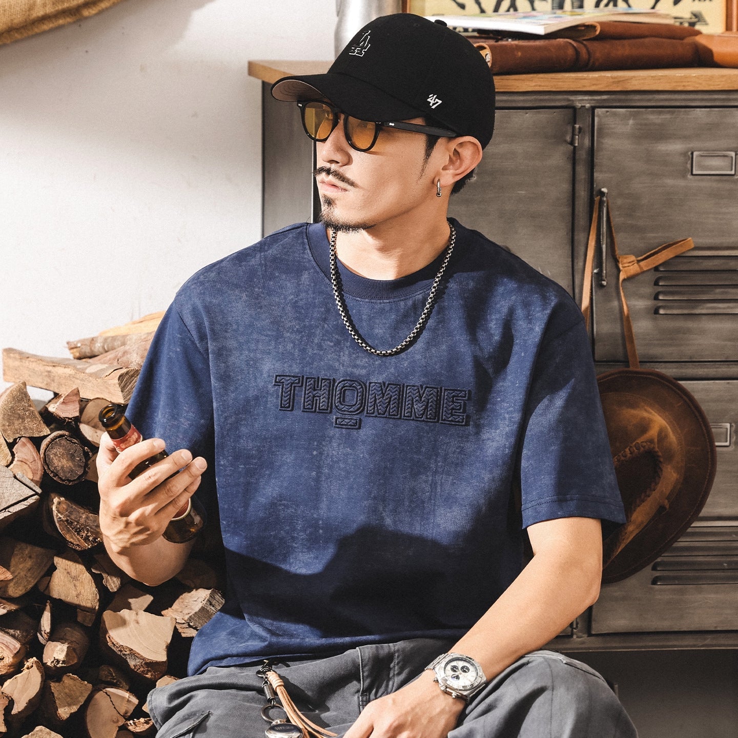 Tie-dyed 3D Printed Loose Fit T-shirt