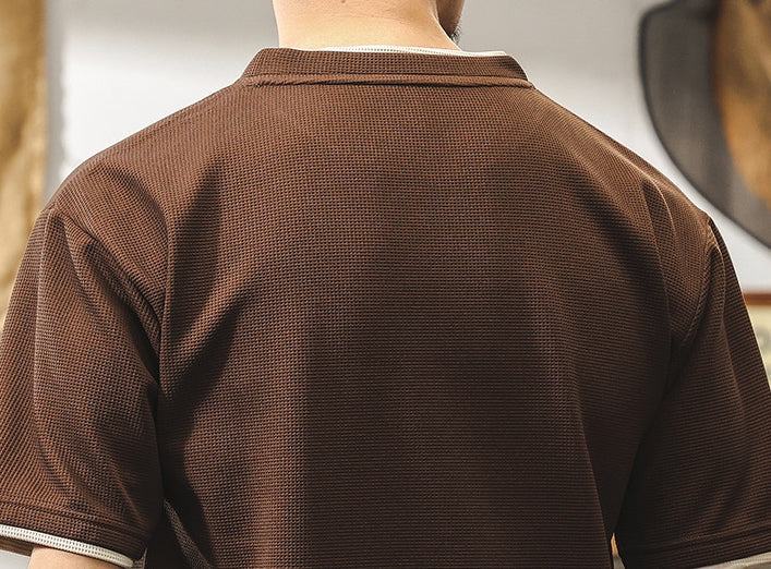 MochaEdge Contrast Knit Tee