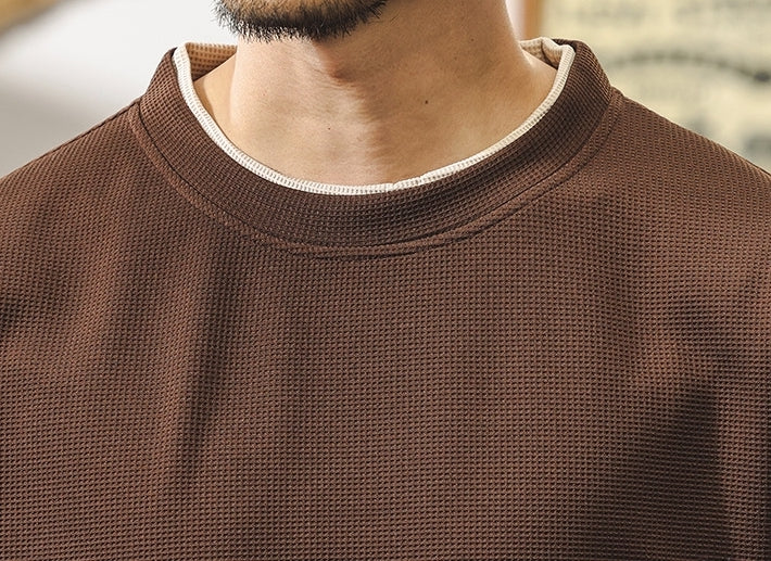 MochaEdge Contrast Knit Tee