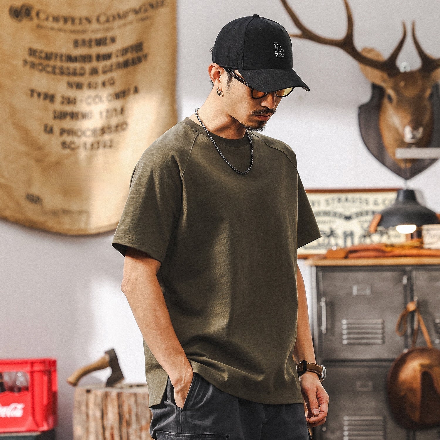 Urban Olive Green Tee