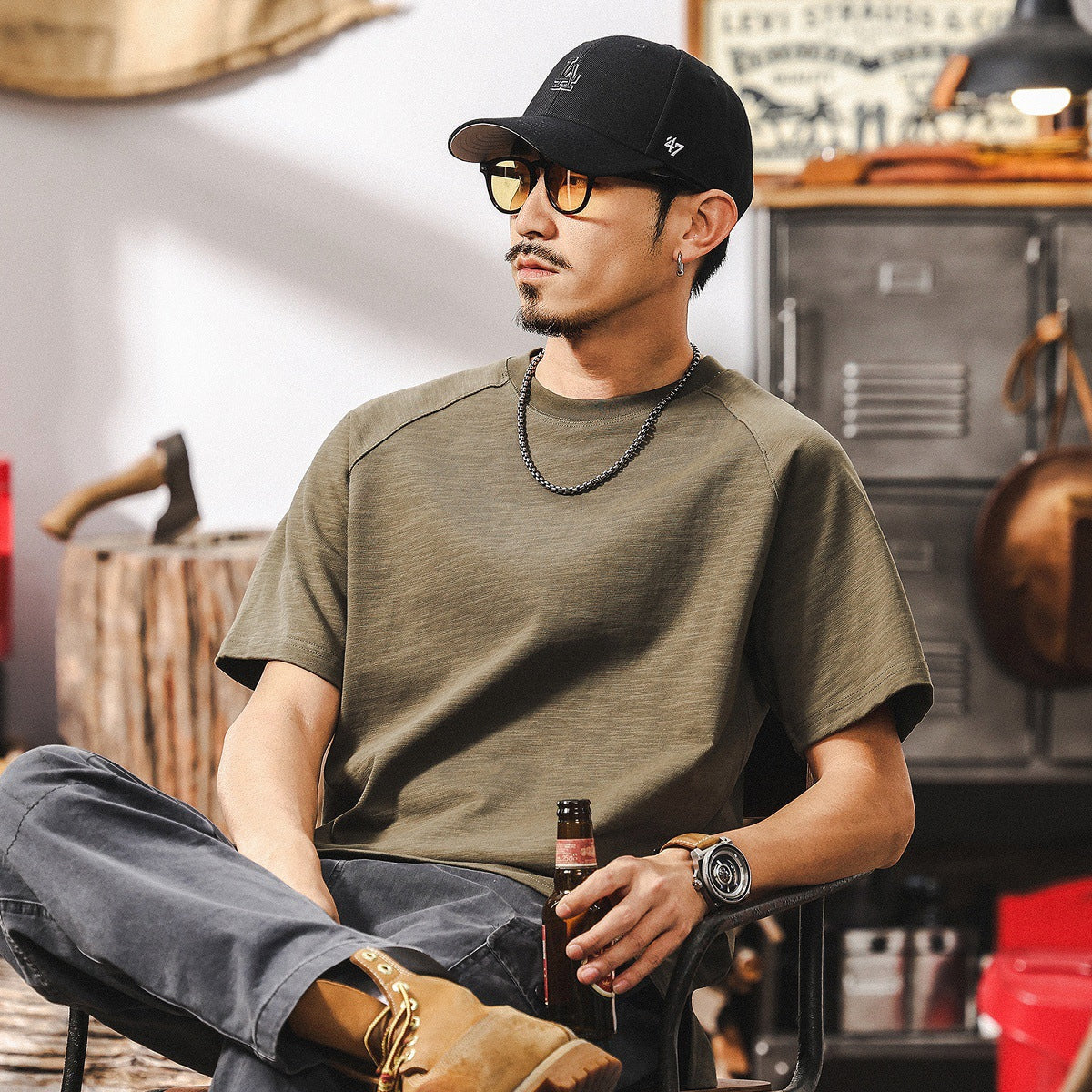 Urban Olive Green Tee