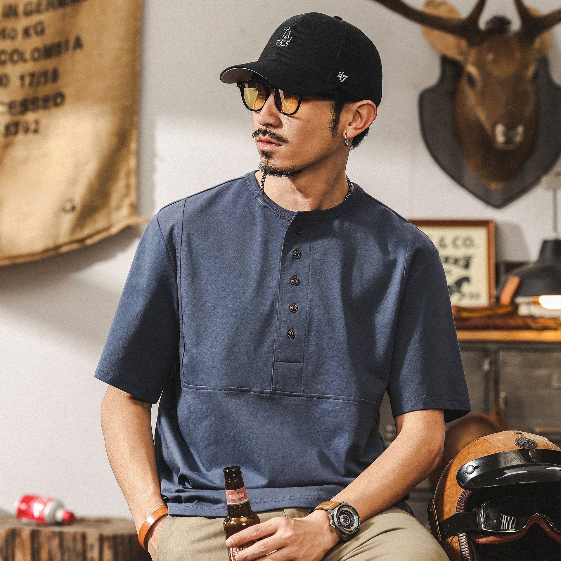 Heritage Buttoned Tee