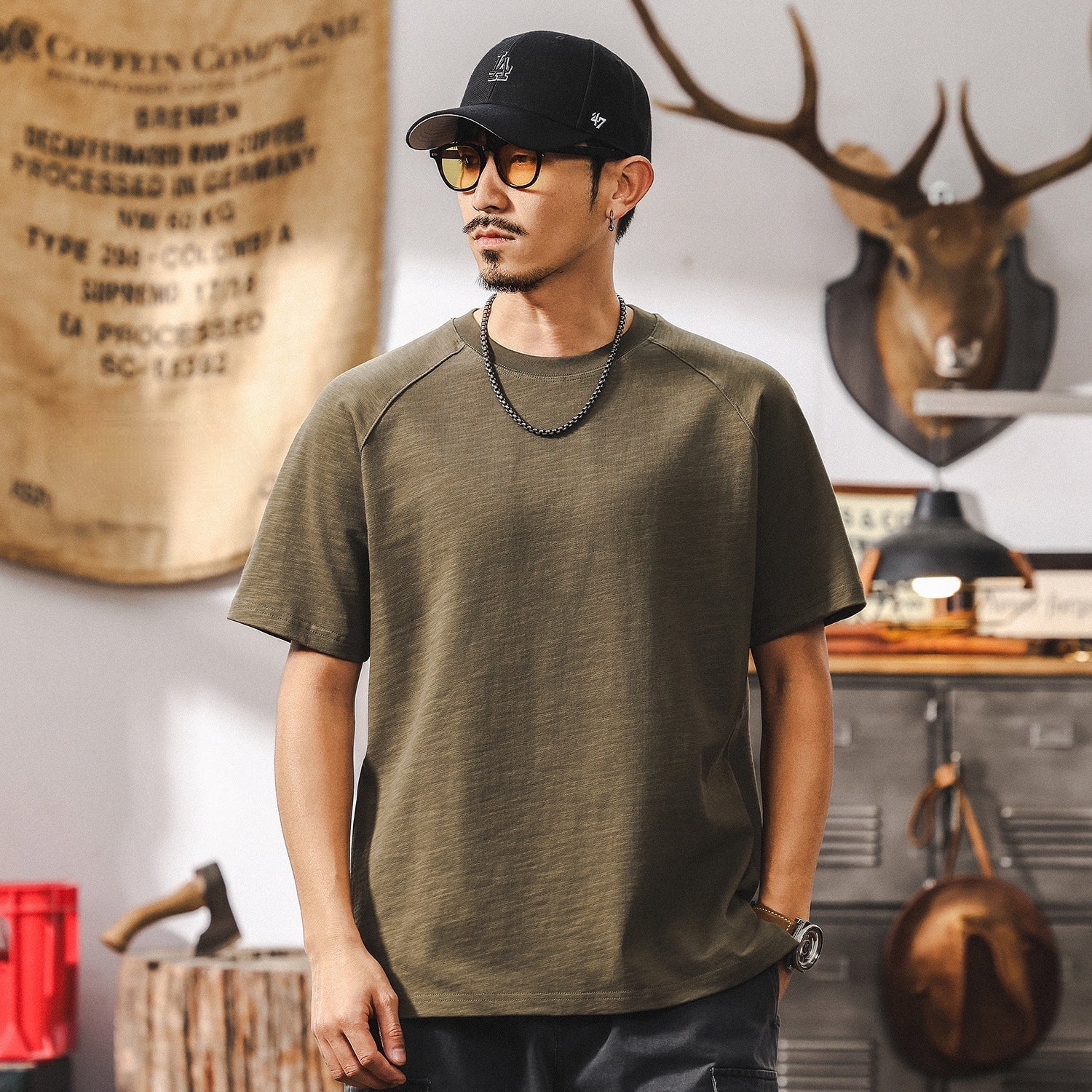 Urban Olive Green Tee