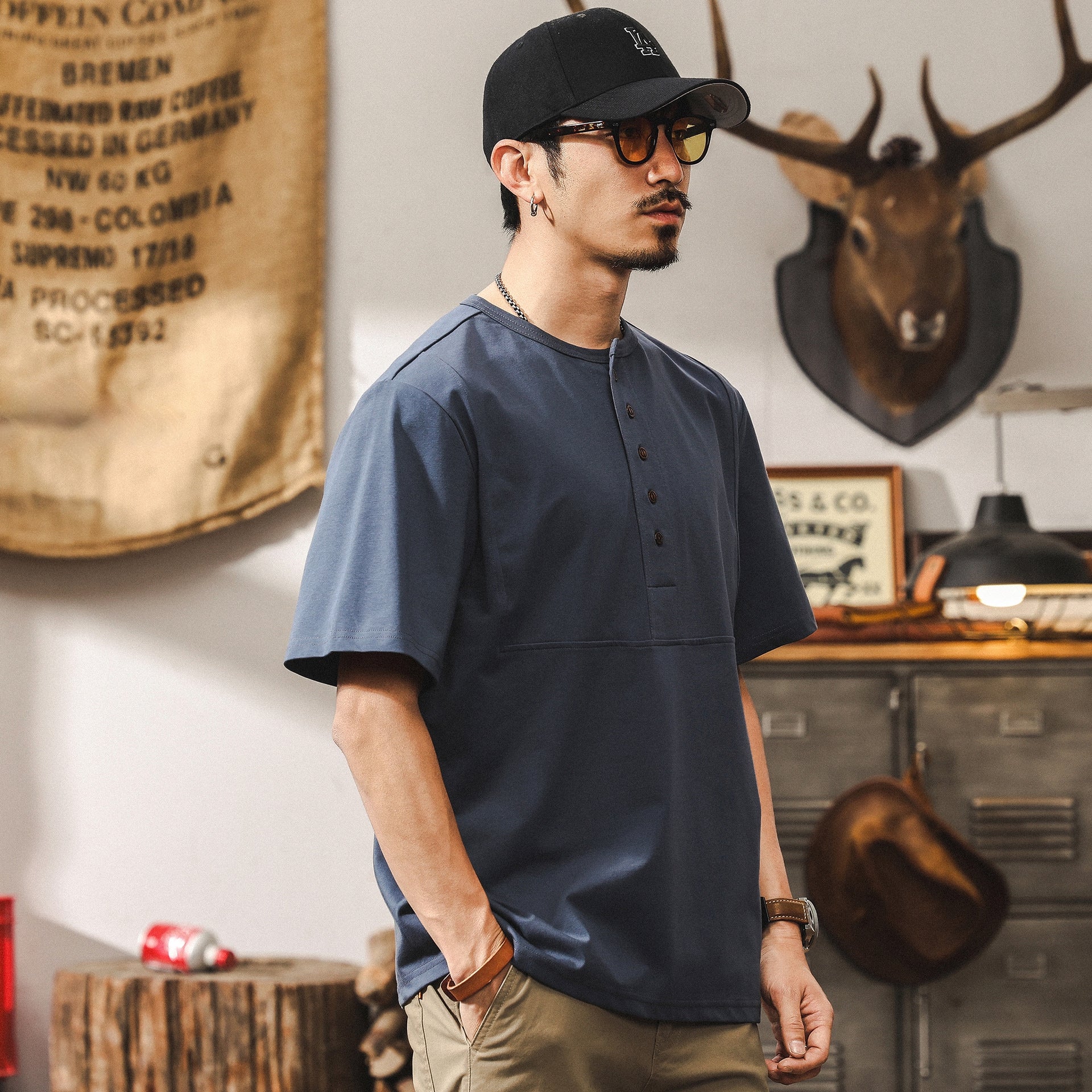 Heritage Buttoned Tee