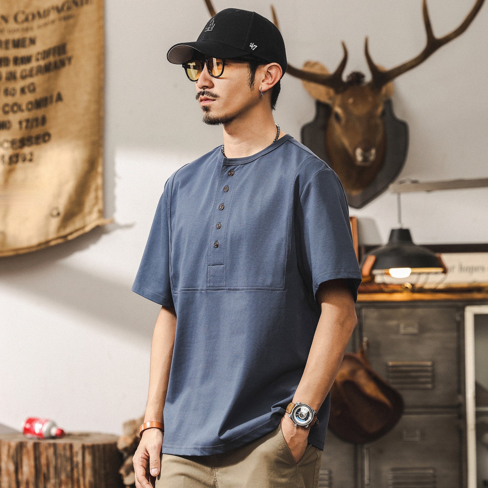 Heritage Buttoned Tee