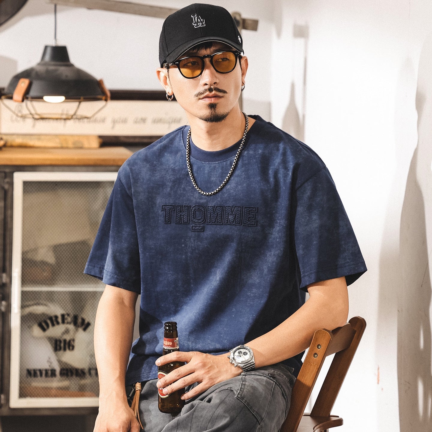 Tie-dyed 3D Printed Loose Fit T-shirt