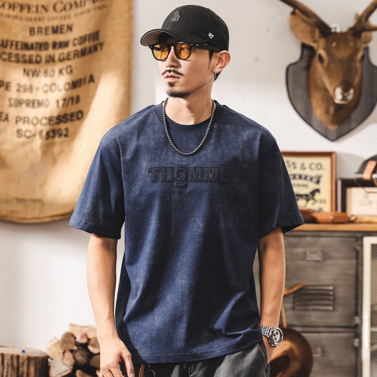 Tie-dyed 3D Printed Loose Fit T-shirt