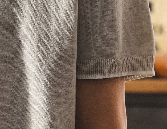 Linen Tencel Khaki Knit Tee