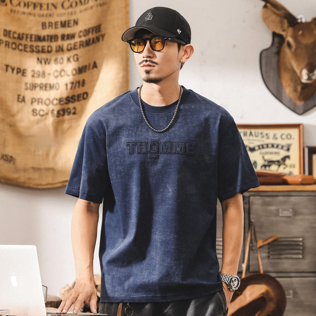 Tie-dyed 3D Printed Loose Fit T-shirt