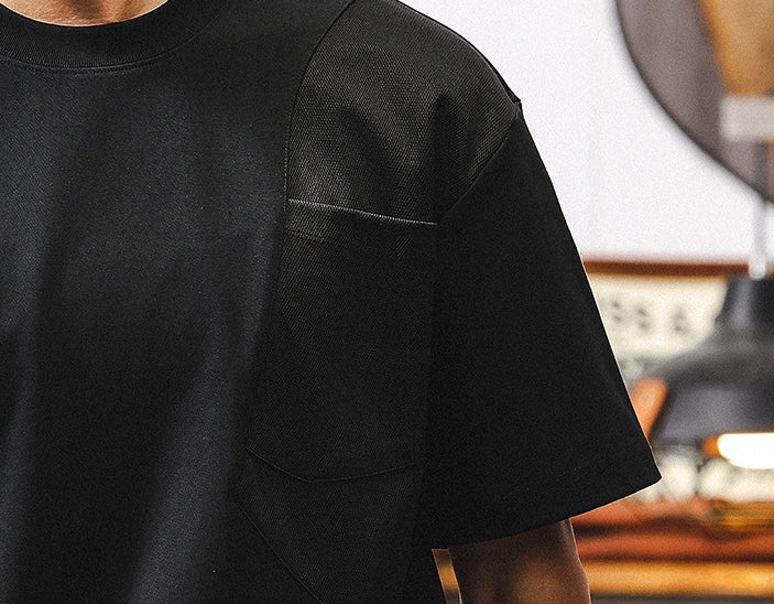 Black Crew Neck Pocket T-Shirt