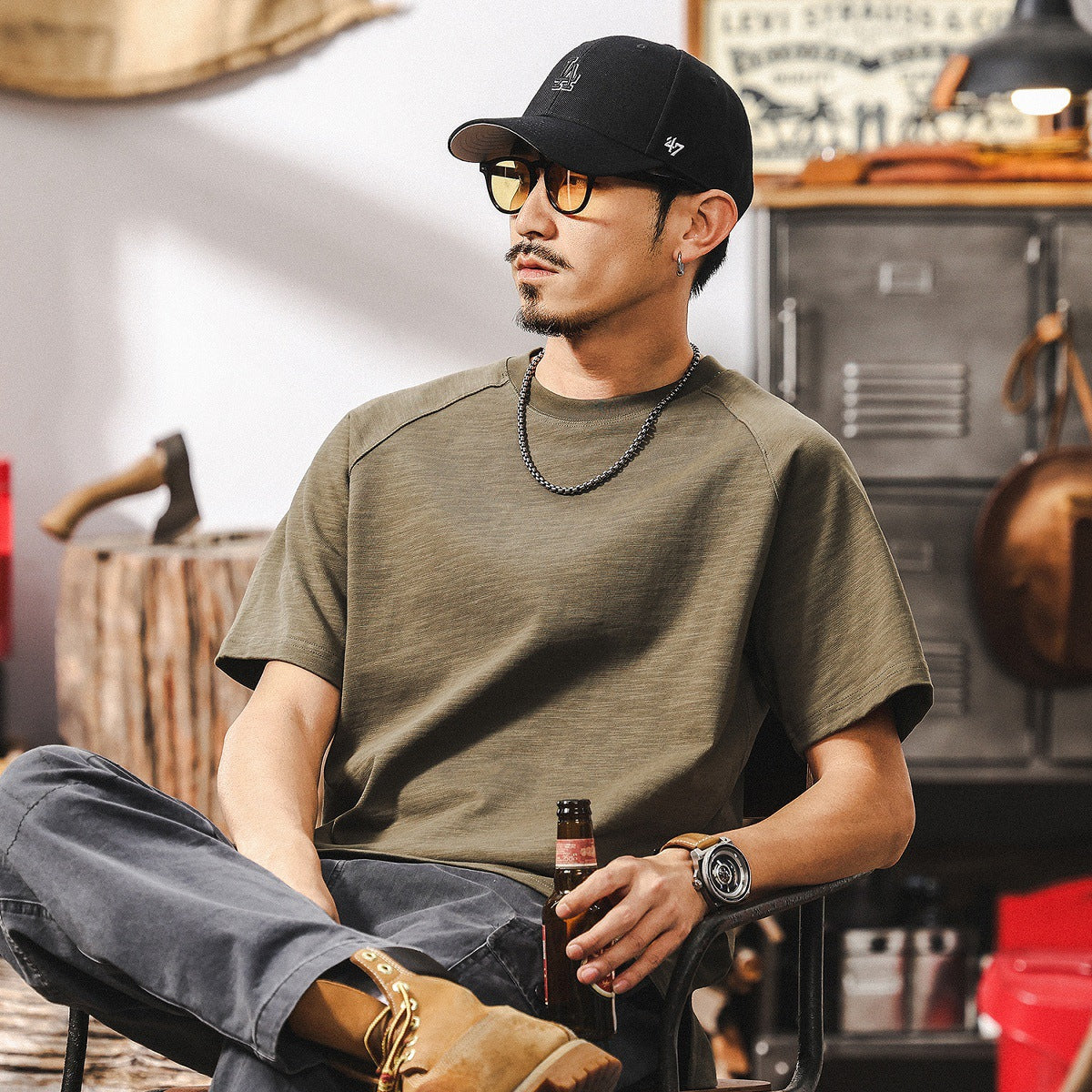 Urban Olive Green Tee