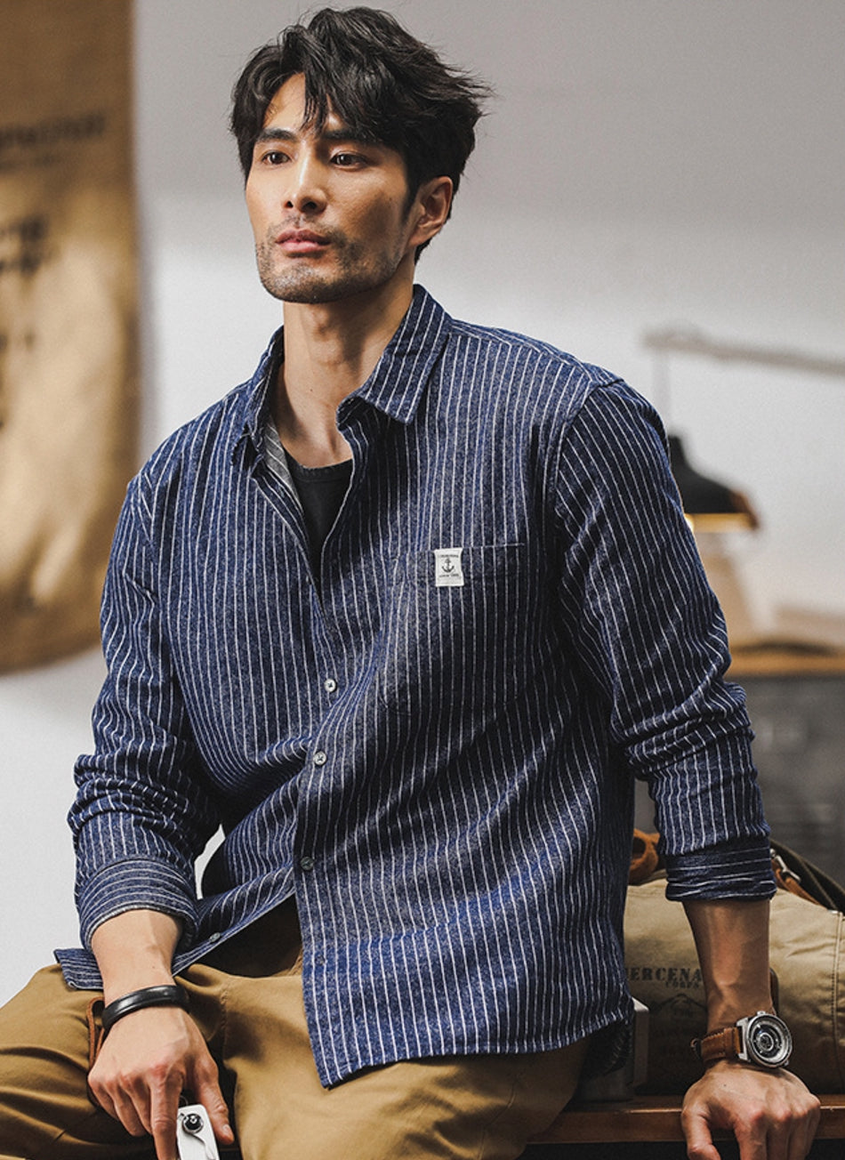 Indigo Tweed Shirt