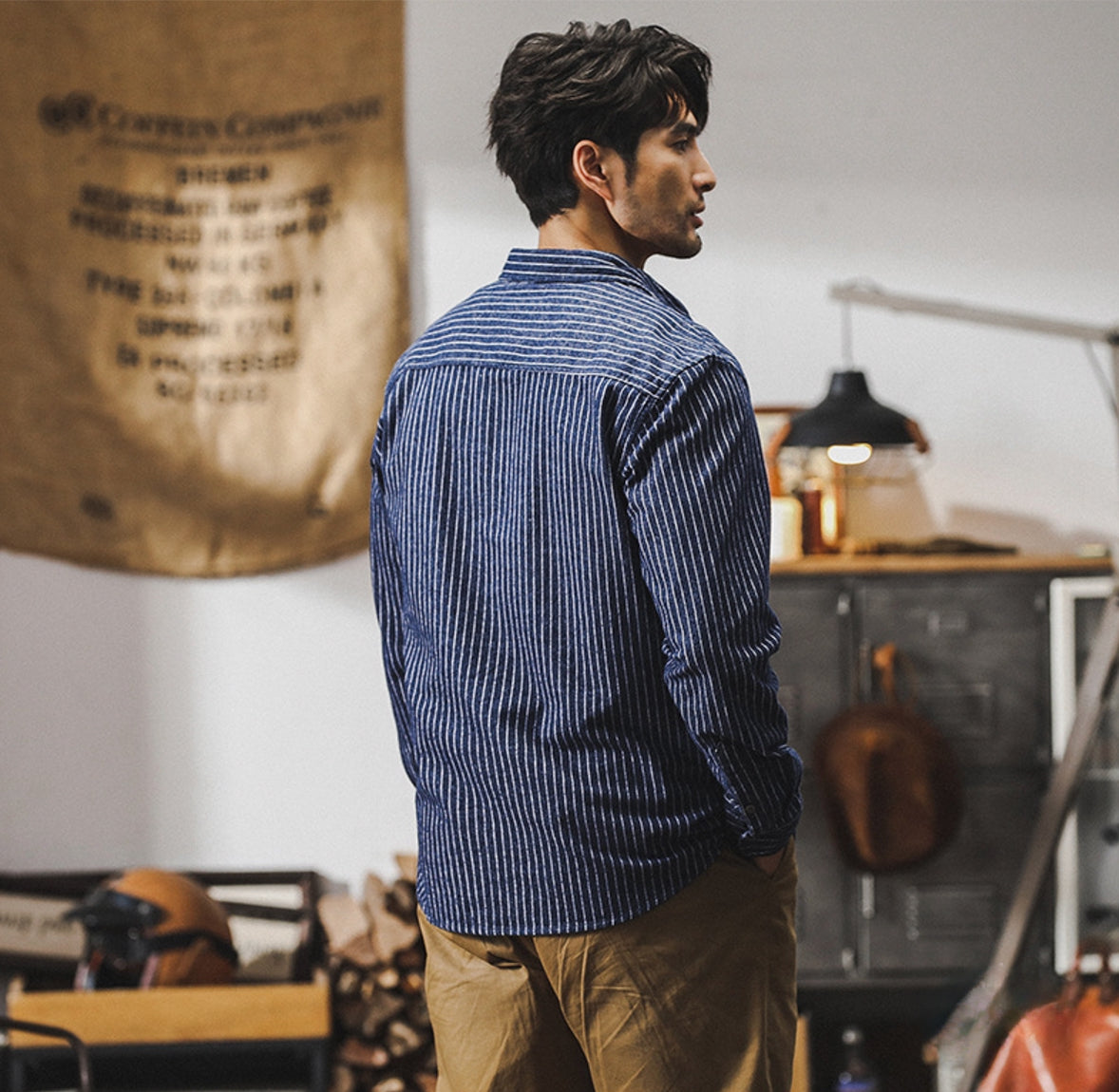 Indigo Tweed Shirt