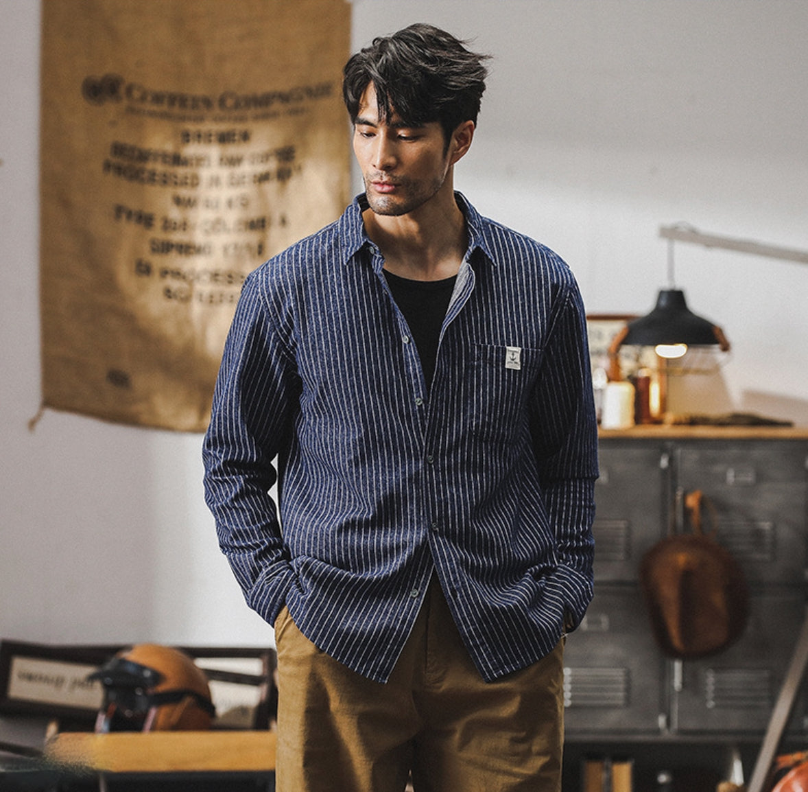 Indigo Tweed Shirt