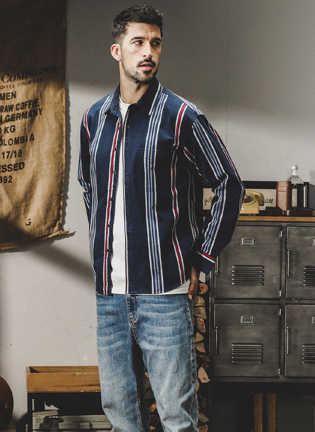 Harbor Stripe Tweed Shirt