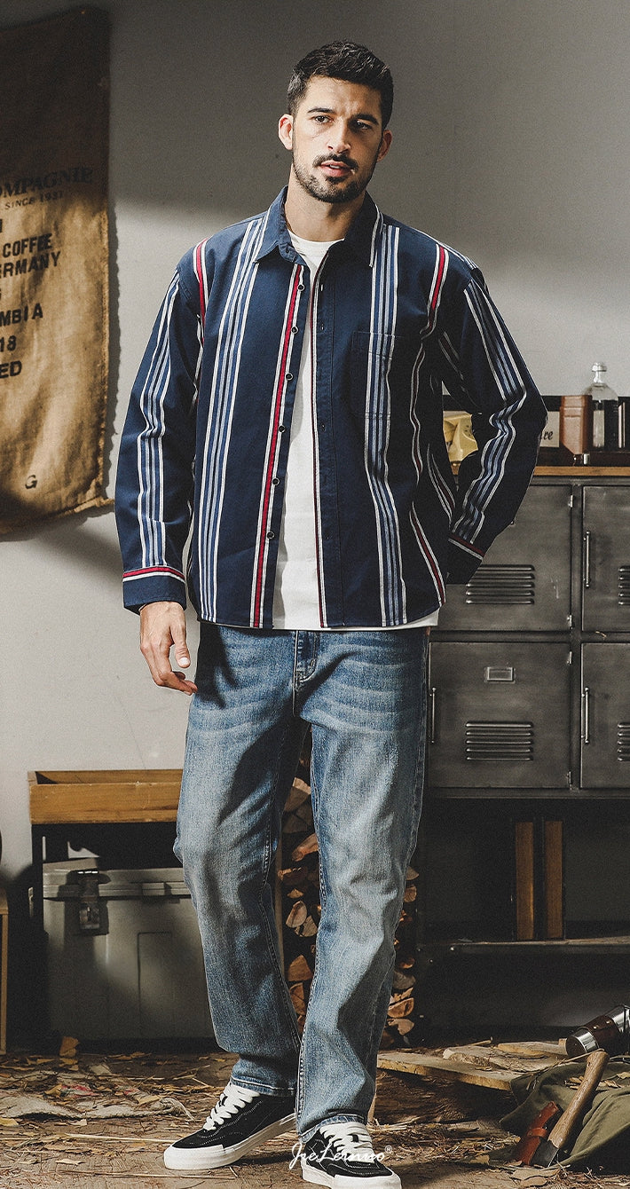 Harbor Stripe Tweed Shirt