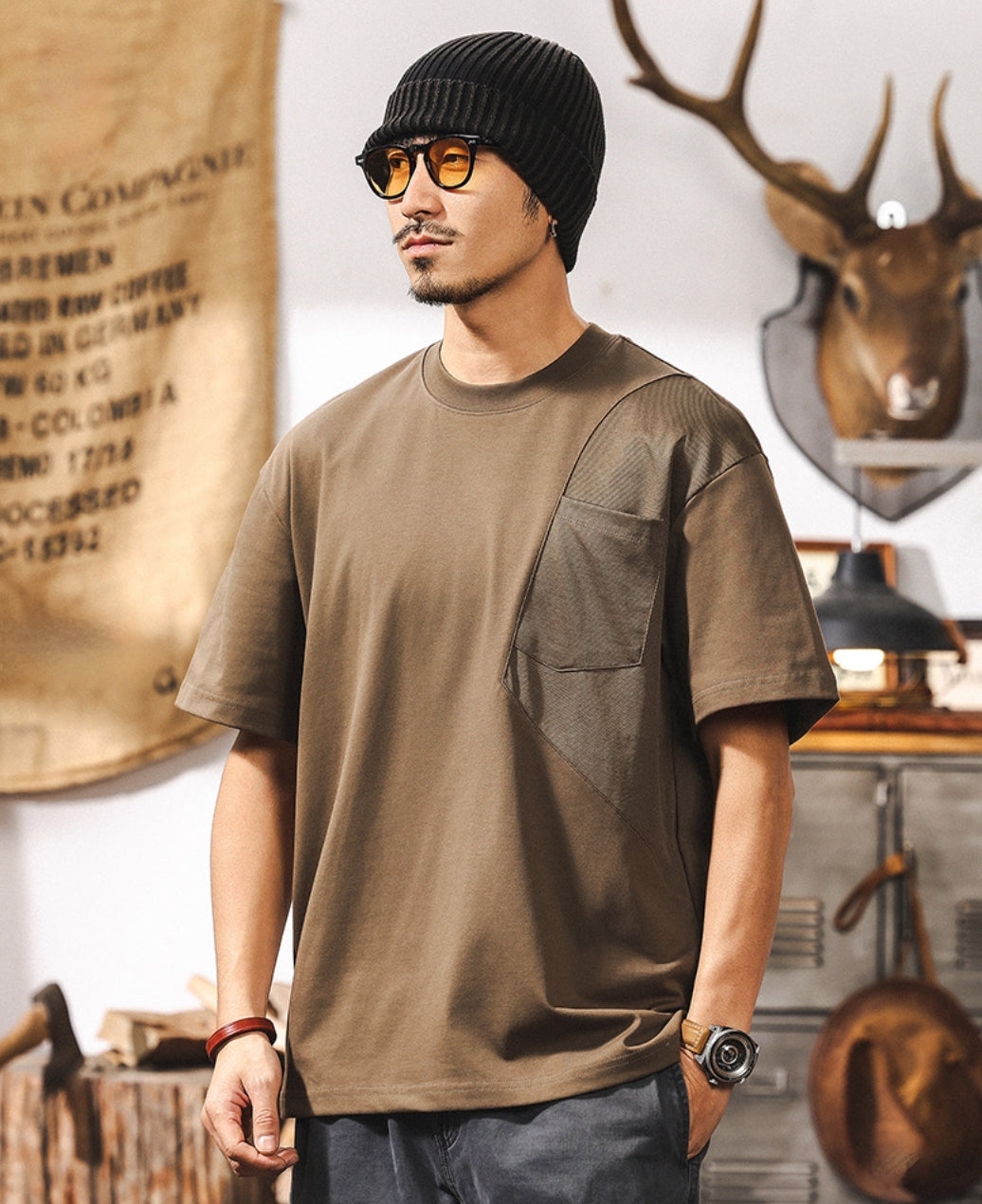 Urban Brown Pocket Tee