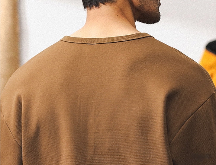 Rugged Winter Henley T Shirt