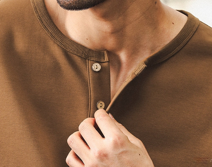 Rugged Winter Henley T Shirt