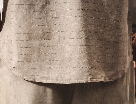 Textured Stitch Crew Tee in Desert Sand