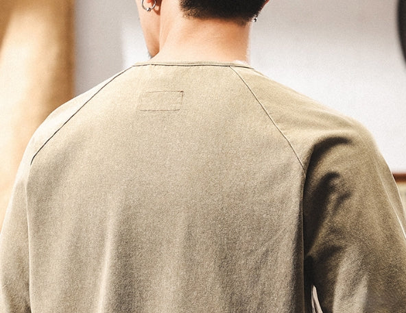 Urban Drift Henley Tee With Raglan Sleeves