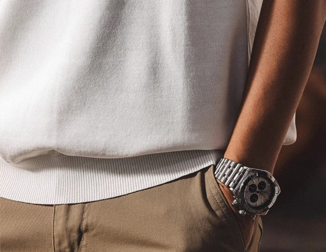 Varsity Stripe Knit Polo in Black