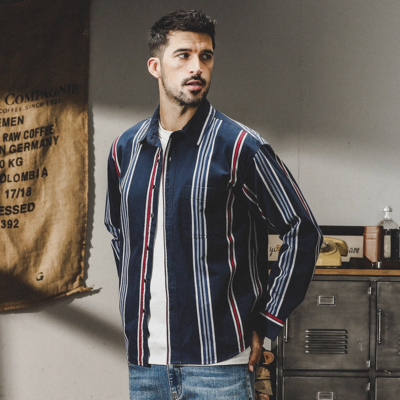 Harbor Stripe Tweed Shirt