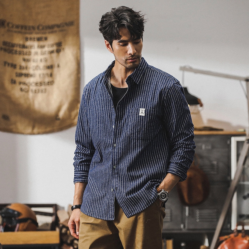 Indigo Tweed Shirt