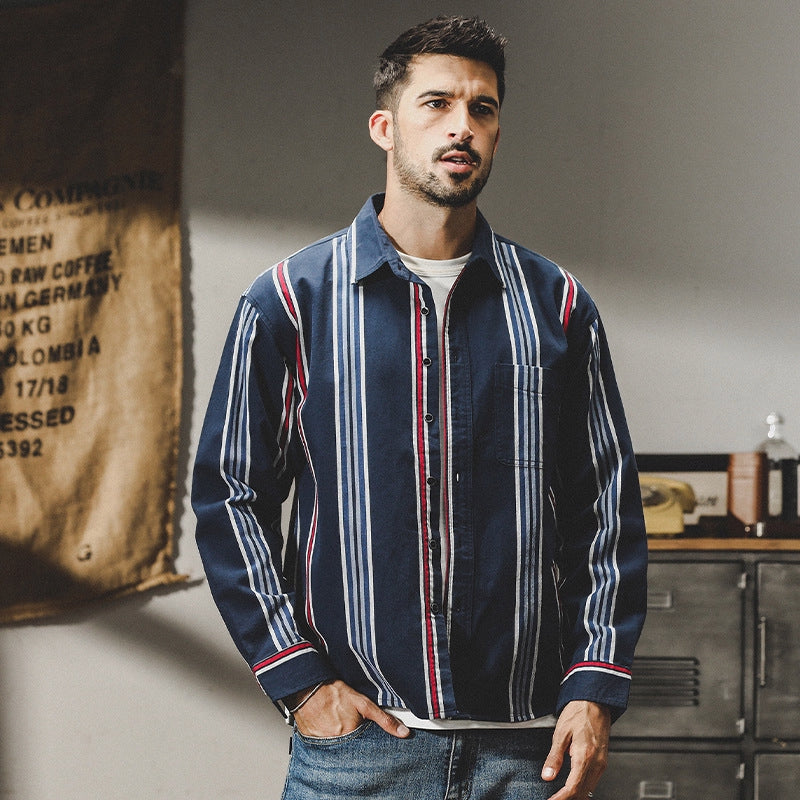 Harbor Stripe Tweed Shirt