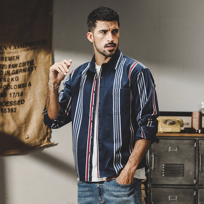 Harbor Stripe Tweed Shirt