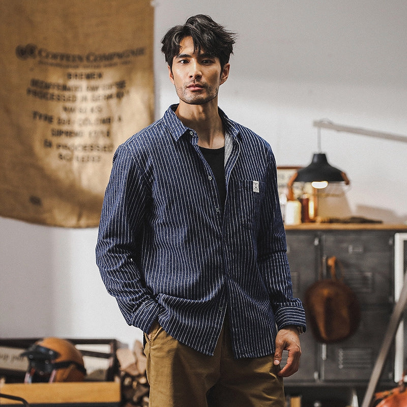 Indigo Tweed Shirt