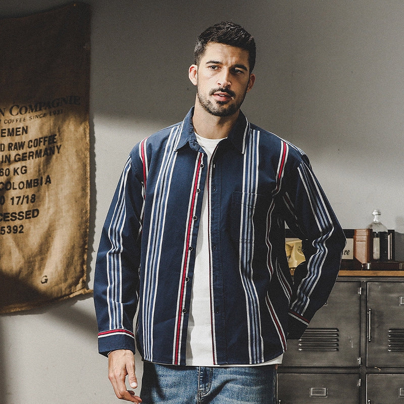 Harbor Stripe Tweed Shirt