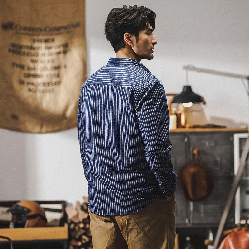 Indigo Tweed Shirt