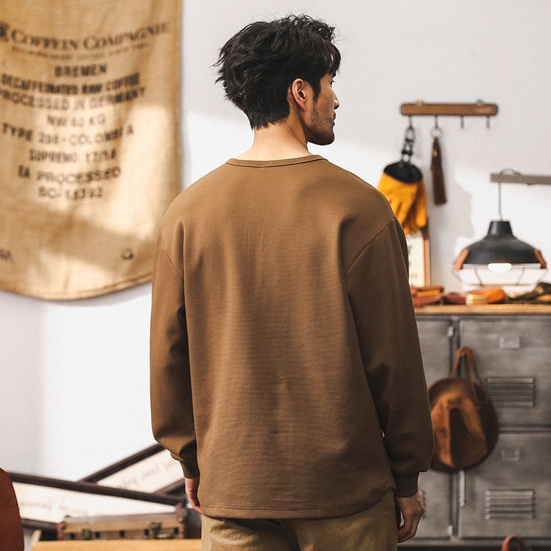 Rugged Winter Henley T Shirt