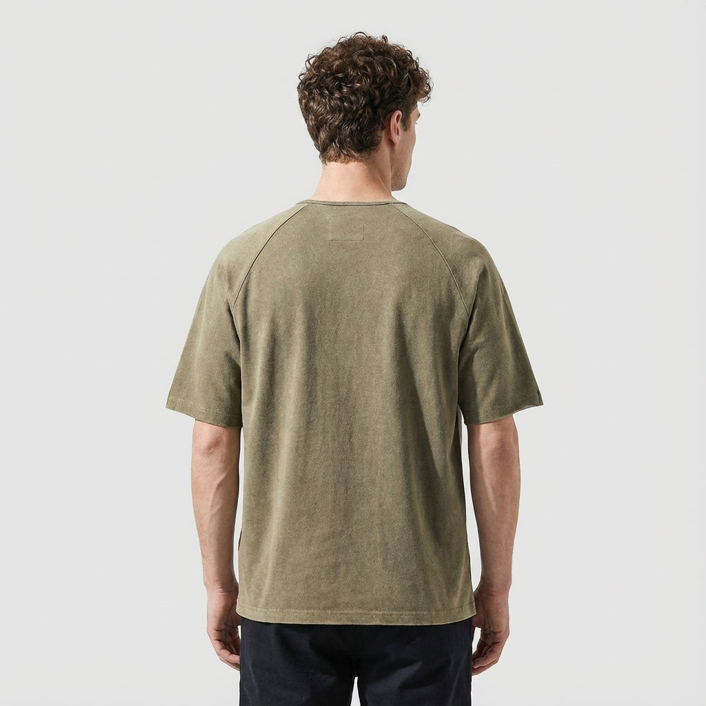 Urban Drift Henley Tee With Raglan Sleeves