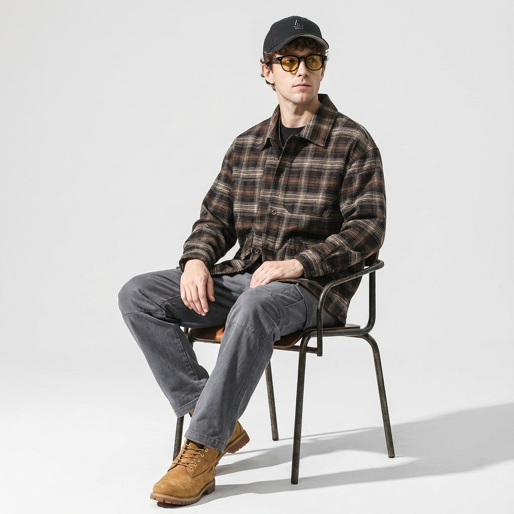 Classic Plaid Layering Winter Shirt