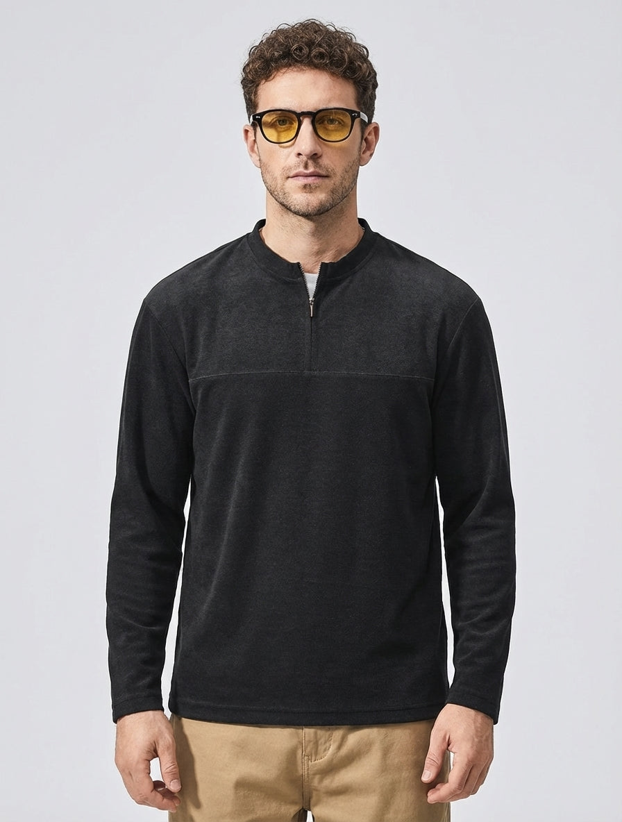 Alpine Double Layer Design Winter Henley Tee