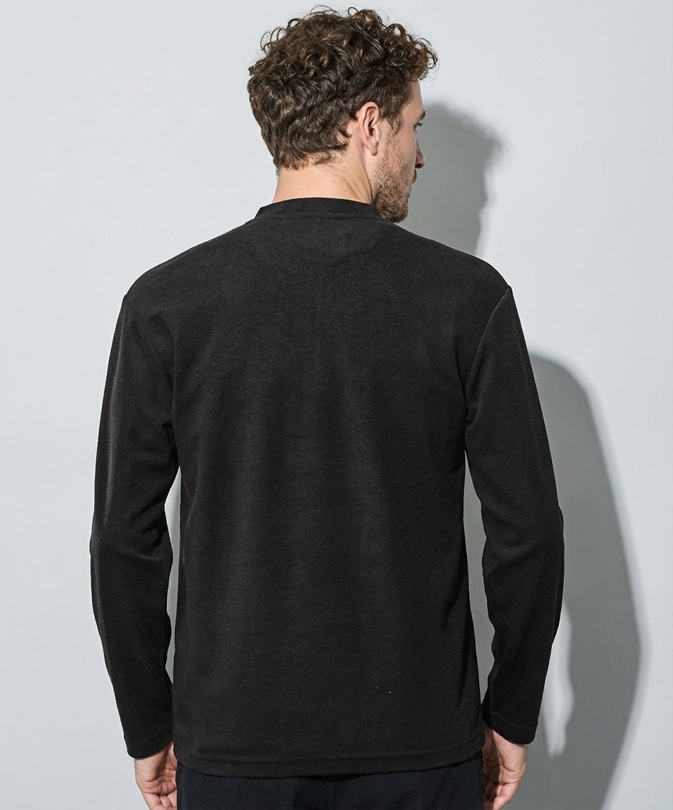 Alpine Double Layer Design Winter Henley Tee